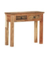 Masă consolă 90,5x30x75cm lemn masiv de acacia și lemn reciclat, cu aspect rustic - WOODBB54