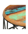 Măsuță cafea vintage, din lemn masiv reciclat, rotundă, 45 x 45 cm și 36 x 36 cm, handmade Măsuță cafea vintage, din lemn masiv reciclat, rotundă, 45 x 45 cm și 36 x 36 cm, handmade