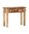 Masă consolă 90,5x30x75cm lemn masiv de acacia și lemn reciclat, cu aspect rustic - WOODBB54