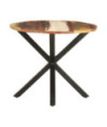 Masă laterală, 68x68x56 cm, lemn reciclat, cu aspect industrial - WOODBB386