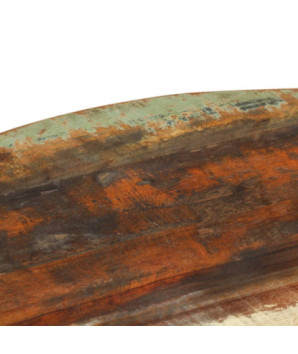 Masă laterală, 68x68x56 cm, lemn reciclat, cu aspect industrial - WOODBB386