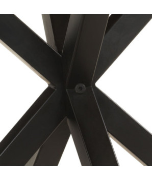 Masă laterală, 68x68x56 cm, lemn reciclat, cu aspect industrial - WOODBB386