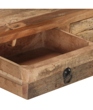 Masă consolă 90,5x30x75cm lemn masiv de acacia și lemn reciclat, cu aspect rustic - WOODBB54