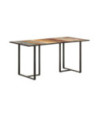 Masă de bucătărie, 160 cm, lemn reciclat, cu aspect industrial - WOODBB387