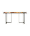Masă de bucătărie, 160 cm, lemn reciclat, cu aspect industrial - WOODBB387