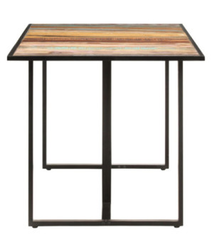 Masă de bucătărie, 160 cm, lemn reciclat, cu aspect industrial - WOODBB387