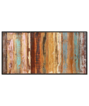Masă de bucătărie, 160 cm, lemn reciclat, cu aspect industrial - WOODBB387