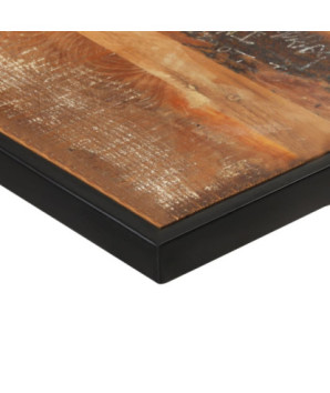 Masă de bucătărie, 160 cm, lemn reciclat, cu aspect industrial - WOODBB387