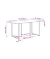 Masă de bucătărie, 160 cm, lemn reciclat, cu aspect industrial - WOODBB387