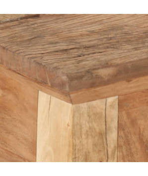 Masă consolă 90,5x30x75cm lemn masiv de acacia și lemn reciclat, cu aspect rustic - WOODBB54