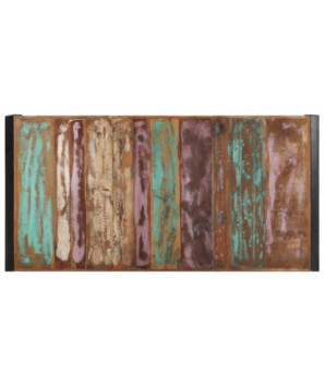 Măsuță de cafea, 180 x 90 x 40 cm, lemn reciclat, cu aspect industrial - WOODBB389