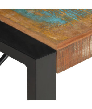 Măsuță de cafea, 180 x 90 x 40 cm, lemn reciclat, cu aspect industrial - WOODBB389