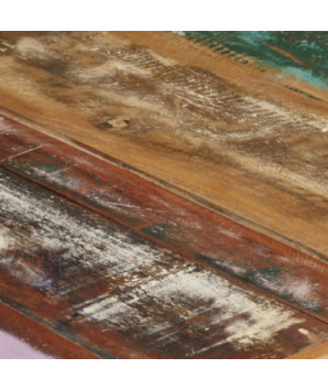 Măsuță de cafea, 180 x 90 x 40 cm, lemn reciclat, cu aspect industrial - WOODBB389