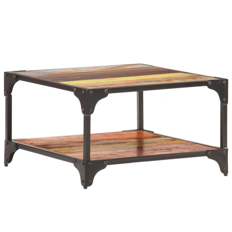 Măsuță cafea aspect industrial, din lemn masiv reciclat, pătrată, 60 x 60 x 35 cm Măsuță cafea aspect industrial, din lemn masiv reciclat, pătrată, 60 x 60 x 35 cm