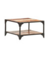 Măsuță cafea aspect industrial, din lemn masiv reciclat, pătrată, 60 x 60 x 35 cm Măsuță cafea aspect industrial, din lemn masiv reciclat, pătrată, 60 x 60 x 35 cm