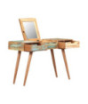 Masă de toaletă cu oglindă, 112x45x76 cm, lemn reciclat - WOODBB394 Masă de toaletă cu oglindă, 112x45x76 cm, lemn reciclat - WOODBB394