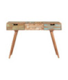 Masă de toaletă cu oglindă, 112x45x76 cm, lemn reciclat - WOODBB394 Masă de toaletă cu oglindă, 112x45x76 cm, lemn reciclat - WOODBB394