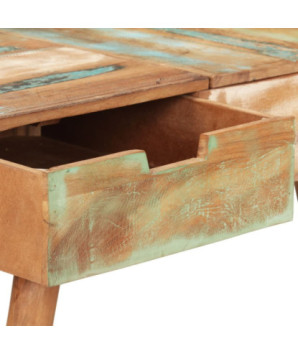 Masă de toaletă cu oglindă, 112x45x76 cm, lemn reciclat - WOODBB394