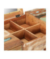 Masă de toaletă cu oglindă, 112x45x76 cm, lemn reciclat - WOODBB394 Masă de toaletă cu oglindă, 112x45x76 cm, lemn reciclat - WOODBB394