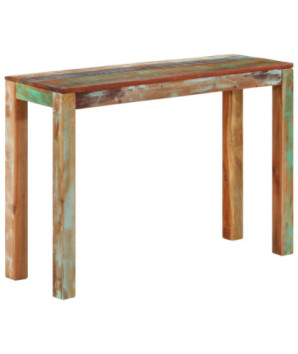 Masă consolă, 110x35x76 cm, lemn reciclat, cu aspect rustic - WOODBB395