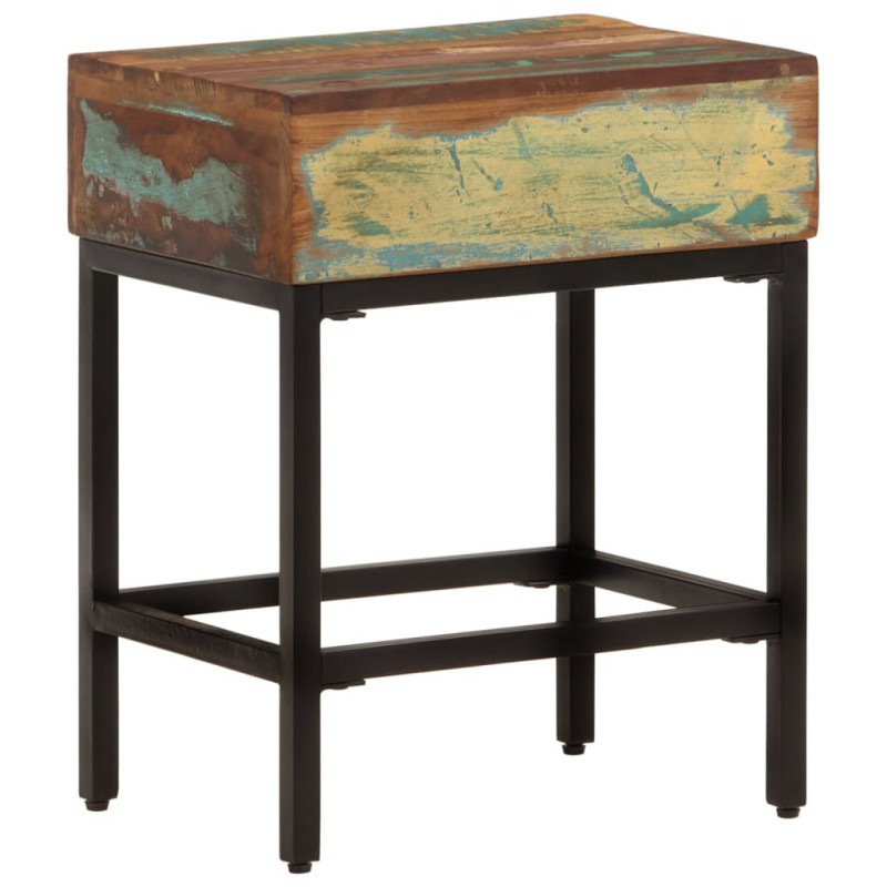 Masă laterală, 40x30x51 cm, lemn reciclat, cu aspect vintage - WOODBB398 Masă laterală, 40x30x51 cm, lemn reciclat, cu aspect vintage - WOODBB398