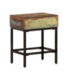 Masă laterală, 40x30x51 cm, lemn reciclat, cu aspect vintage - WOODBB398 Masă laterală, 40x30x51 cm, lemn reciclat, cu aspect vintage - WOODBB398