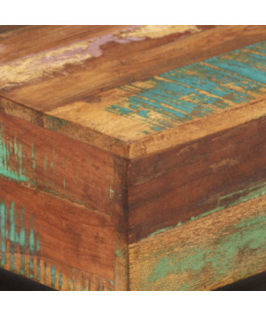 Masă laterală, 40x30x51 cm, lemn reciclat, cu aspect vintage - WOODBB398