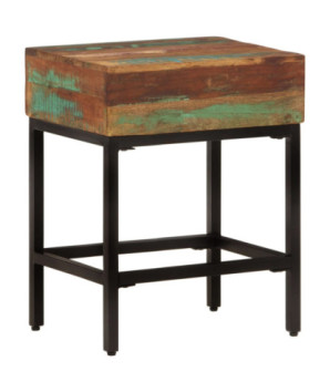 Masă laterală, 40x30x51 cm, lemn reciclat, cu aspect vintage - WOODBB398