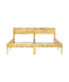 Cadru de pat, 180 x 200 cm, lemn reciclat, cu aspect vintage - WOODBB403