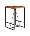 Masă bar cu 2 scaune cu spătar vintage, din lemn masiv reciclat, pătrată, 70 x 70 x 106 cm Masă bar cu 2 scaune cu spătar vintage, din lemn masiv reciclat, pătrată, 70 x 70 x 106 cm
