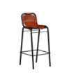Masă bar cu 2 scaune cu spătar vintage, din lemn masiv reciclat, pătrată, 70 x 70 x 106 cm Masă bar cu 2 scaune cu spătar vintage, din lemn masiv reciclat, pătrată, 70 x 70 x 106 cm