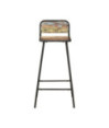 Scaune masă bar multicolor vintage, din lemn masiv reciclat, cu spătar, 2 buc. Scaune masă bar multicolor vintage, din lemn masiv reciclat, cu spătar, 2 buc.