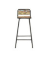 Scaune masă bar multicolor vintage, din lemn masiv reciclat, cu spătar, 4 buc. Scaune masă bar multicolor vintage, din lemn masiv reciclat, cu spătar, 4 buc.