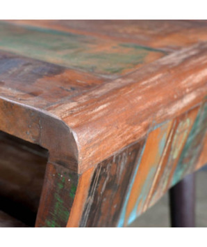 Masă birou vintage, din lemn masiv reciclat, cu 1 compartiment, handmade