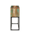 Masă consolă, 120x30x75 cm, lemn reciclat, cu aspect industrial - WOODBB411