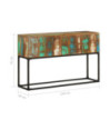 Masă consolă, 120x30x75 cm, lemn reciclat, cu aspect industrial - WOODBB411