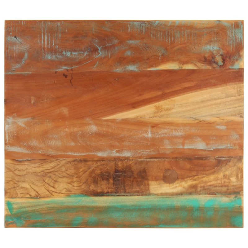 Blat masă rustic din lemn masiv reciclat, dreptunghiulară, 80 x 70 cm