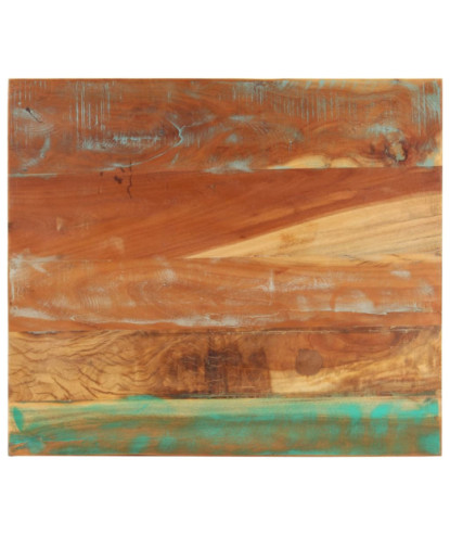 Blat masă rustic din lemn masiv reciclat, dreptunghiulară, 80 x 70 cm