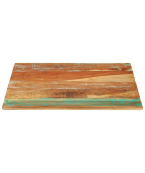 Blat masă rustic din lemn masiv reciclat, dreptunghiulară, 80 x 70 cm