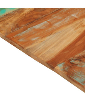 Blat masă rustic din lemn masiv reciclat, dreptunghiulară, 80 x 70 cm