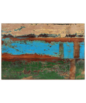 Blat masă rustic din lemn masiv reciclat, dreptunghiulară, 90 x 60 cm