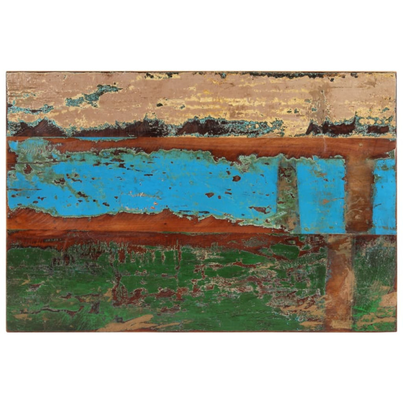 Blat masă rustic din lemn masiv reciclat, dreptunghiulară, 90 x 60 cm