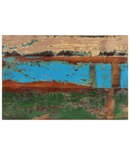 Blat masă rustic din lemn masiv reciclat, dreptunghiulară, 90 x 60 cm
