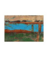 Blat masă rustic din lemn masiv reciclat, dreptunghiulară, 90 x 60 cm