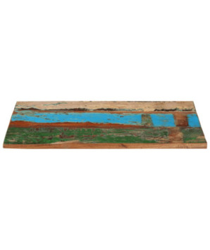 Blat masă rustic din lemn masiv reciclat, dreptunghiulară, 90 x 60 cm