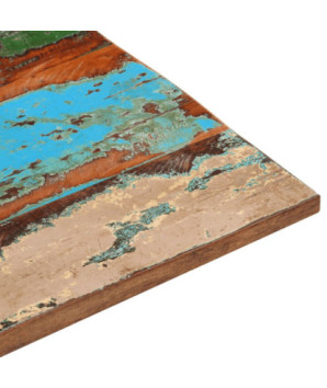 Blat masă rustic din lemn masiv reciclat, dreptunghiulară, 90 x 60 cm