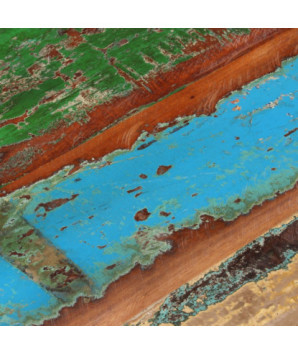 Blat masă rustic din lemn masiv reciclat, dreptunghiulară, 90 x 60 cm
