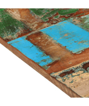 Blat masă rustic din lemn masiv reciclat, dreptunghiulară, 90 x 60 cm