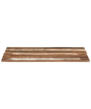 Blat masă rustic din lemn masiv reciclat, dreptunghiulară, 80 x 60 cm, handmade