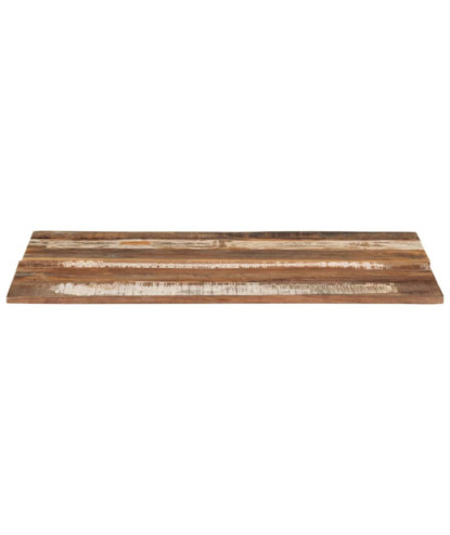 Blat masă rustic din lemn masiv reciclat, dreptunghiulară, 80 x 60 cm, handmade
